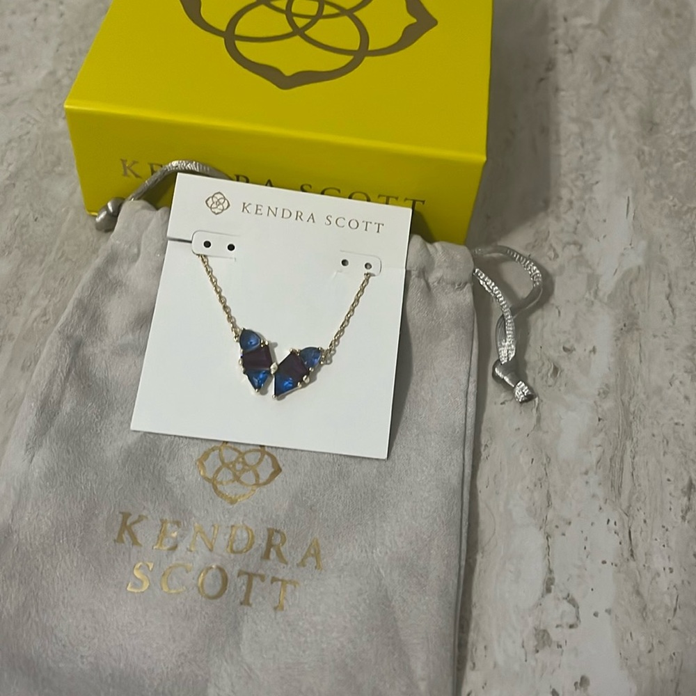 (NEW) Kendra Scott butterfly necklace BOX AND BAG INCLUDED